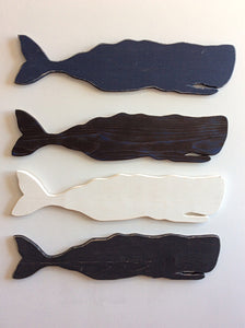 large wooden whale nautical decor navy blue whale